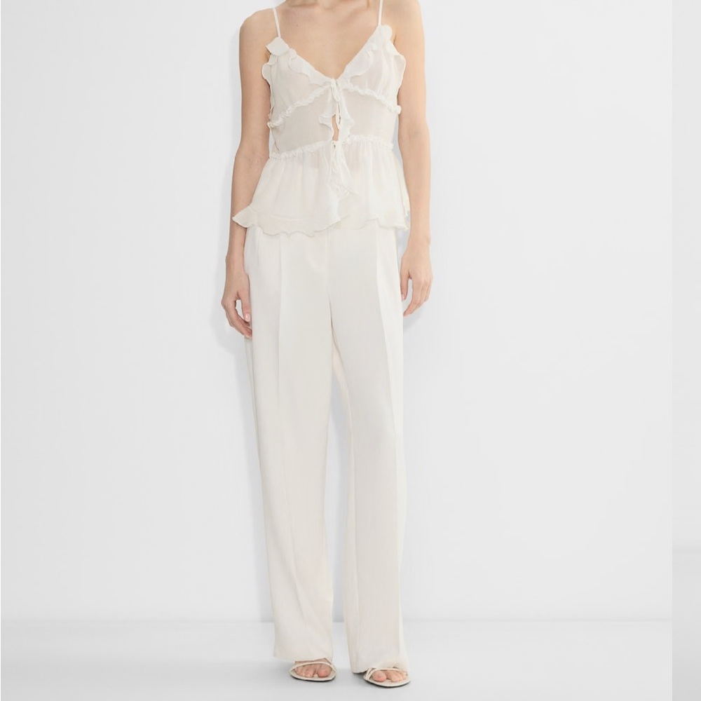 Aritzia Wilfred effortless original light burch Trousers with Wide-Leg Elegance